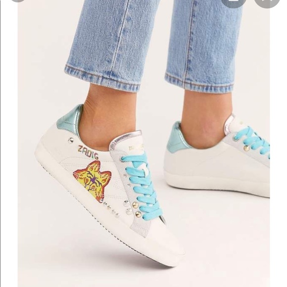 Free People x Zadig & Voltaire Rainbow Sneaker 10 - Picture 3 of 11